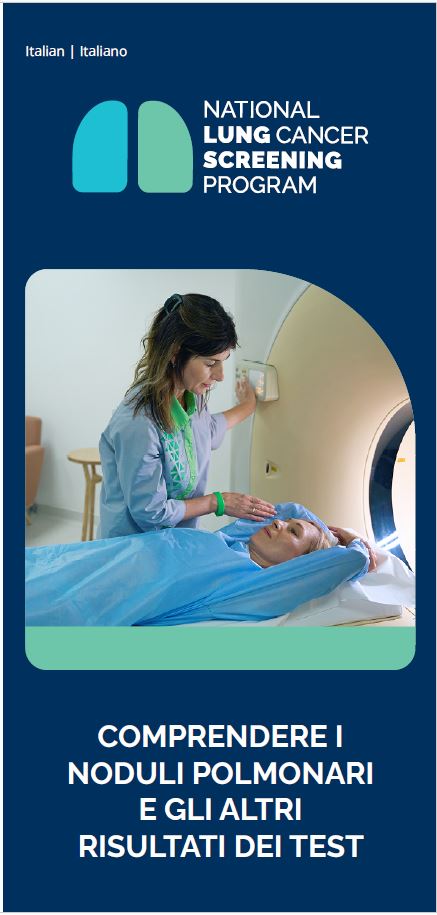 Programma nazionale di screening per il cancro ai polmoni – Comprendere i noduli polmonari e gli altri risultati dei test – Brochure