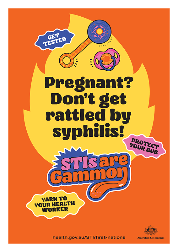 Thumbnail: Poster image-Pregnant? Don't get rattled by Syphilis!