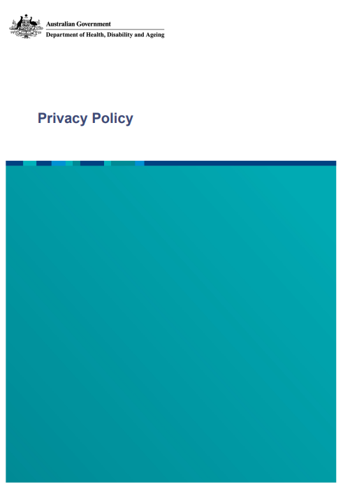 Privacy Policy cover page