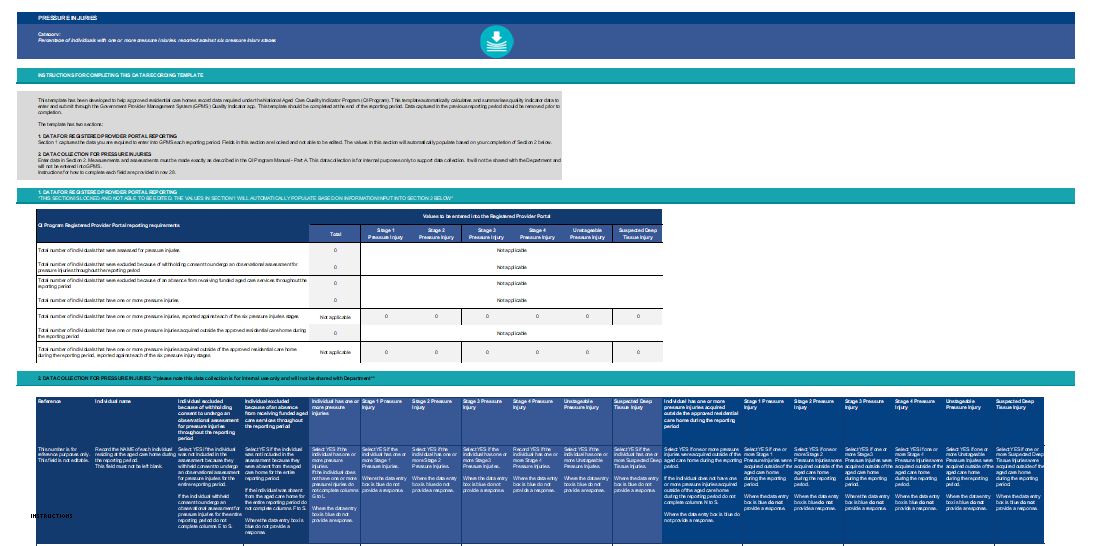 QI Program data recording templates cover image