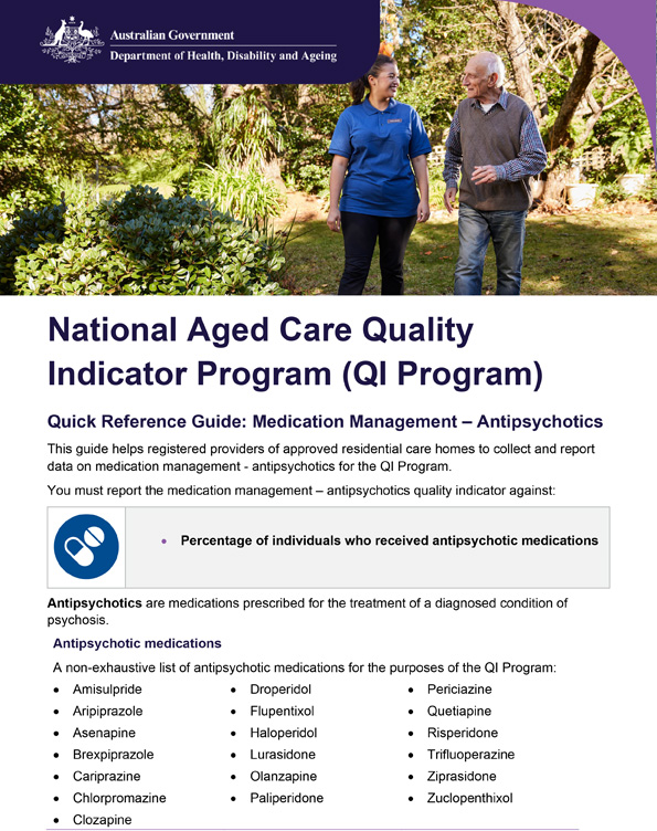 QI Program quick reference guide – Medication management – Antipsychotics