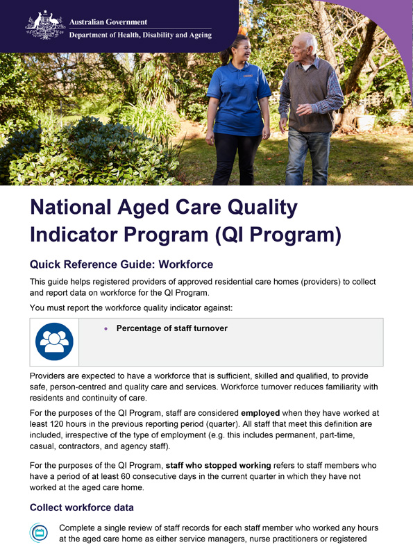QI Program quick reference guide – Workforce