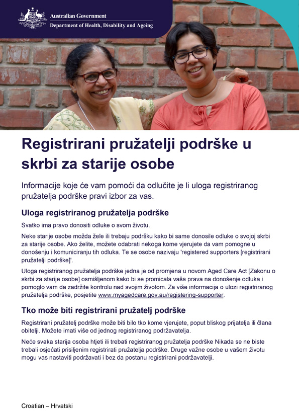 Brošura za registrirane pružatelje podrške