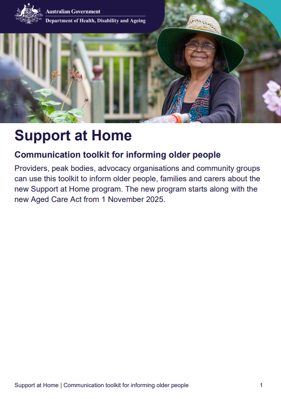 Support at home toolkit cover page