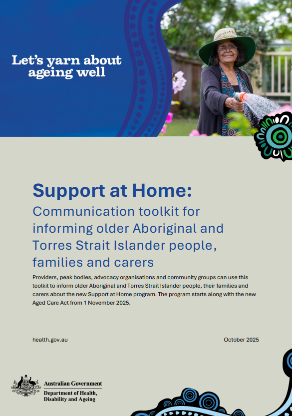 Cover page for the communication toolkit for older Aboriginal and Torres Strait Islander people