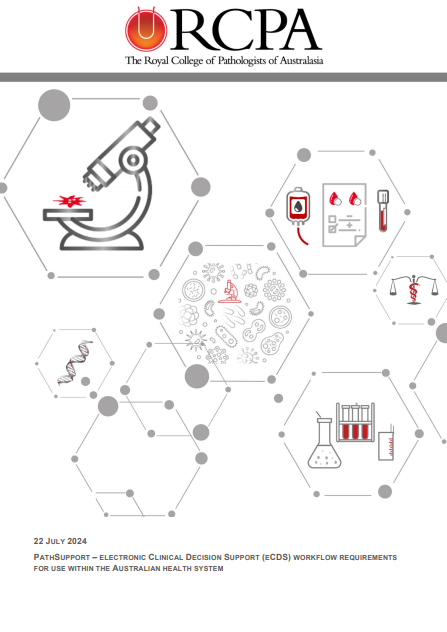 Cover page for the PATHSUPPORT – Electronic Clinical Decision Support (eCDS) Workflow requirements for use within the Australian Health System