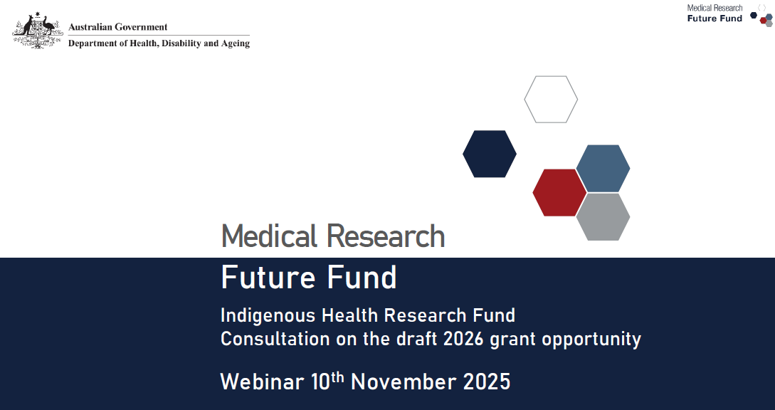 Medical Research Future Fund’s Indigenous Health Research Fund 2026 grant opportunity consultation cover page