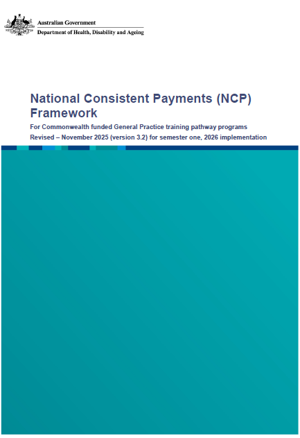 Cover page for the National Consistent Payments (NCP) Framework