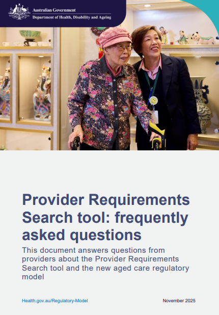 Provider Requirements Search tool cover page