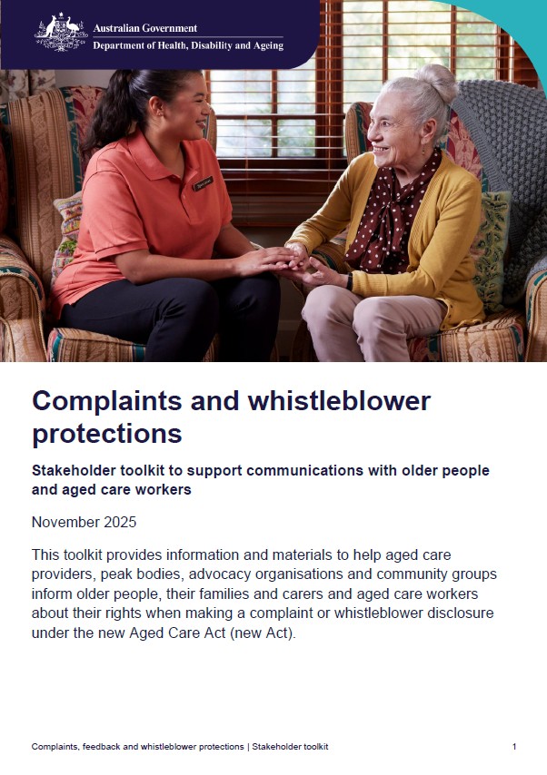 Display image of the front cover of the complaints and whistleblower protections communications toolkit