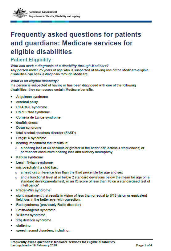 Disability and carer resources | Australian Government Department of ...