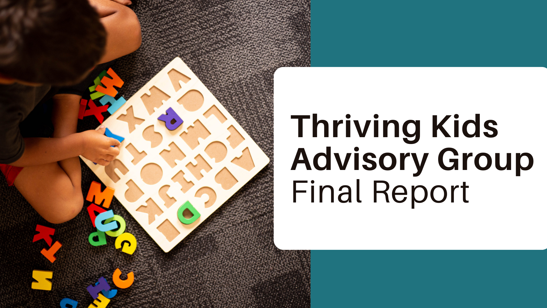 Thriving Kids Advisory Group Delivers Final Report | Australian ...