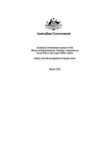 Australian Government response to the House of Representatives Standing ...