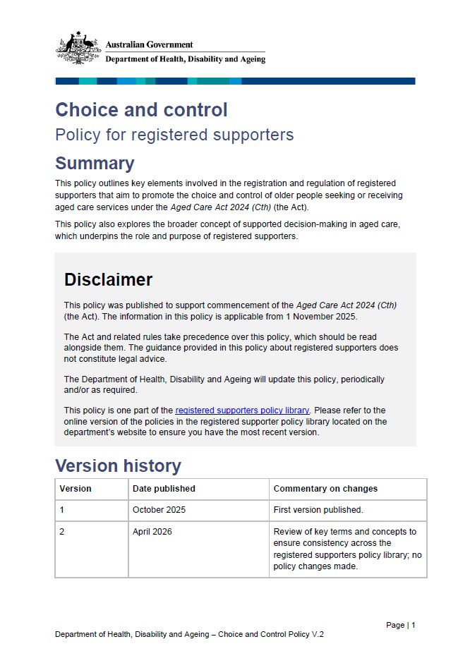 Direct Control Policy Choice and Control policy | Australian Government Department of Health ...