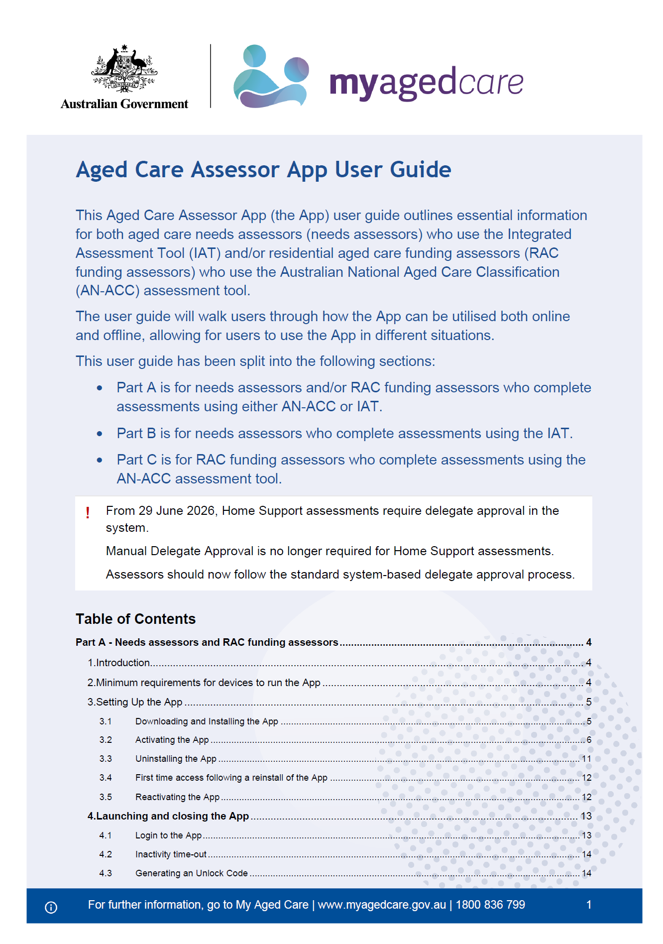 Sa010 Form.pdf Aged Care Assessor Application User Guide | Australian Government ...