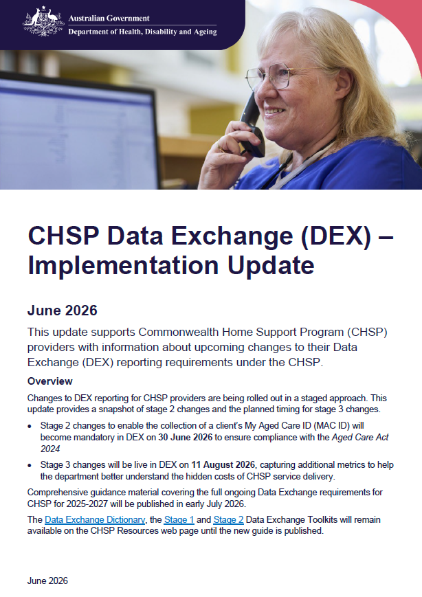 Commonwealth Home Support Program (CHSP) | Australian Government ...