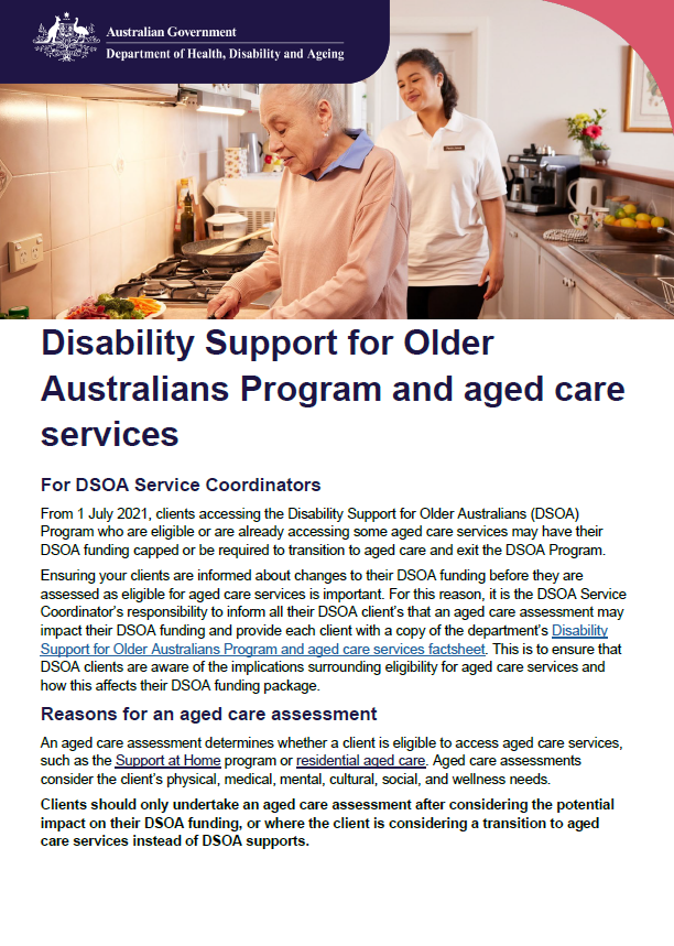 Disability Support Program Disability and carer resources | Australian Government Department of ...
