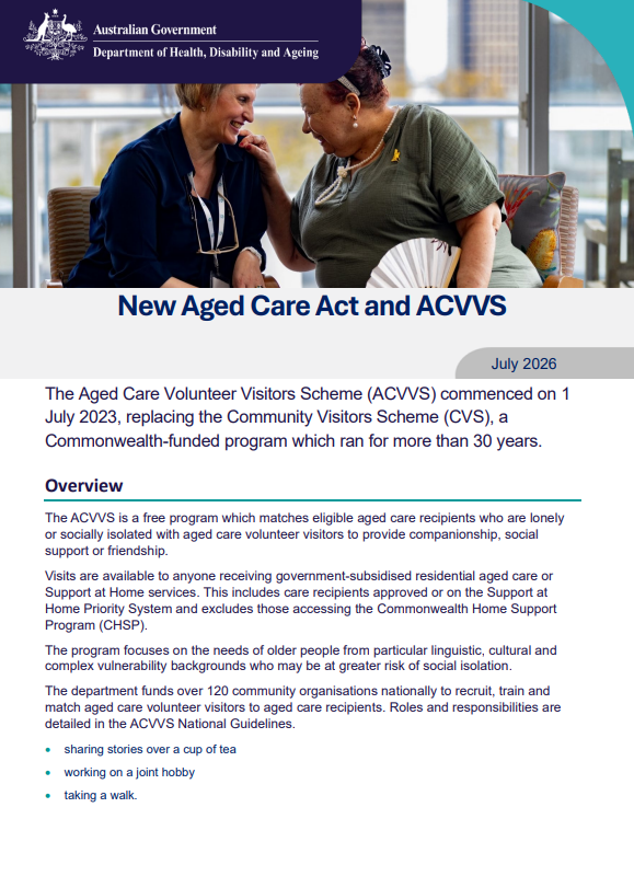 Aged care resources | Australian Government Department of Health ...