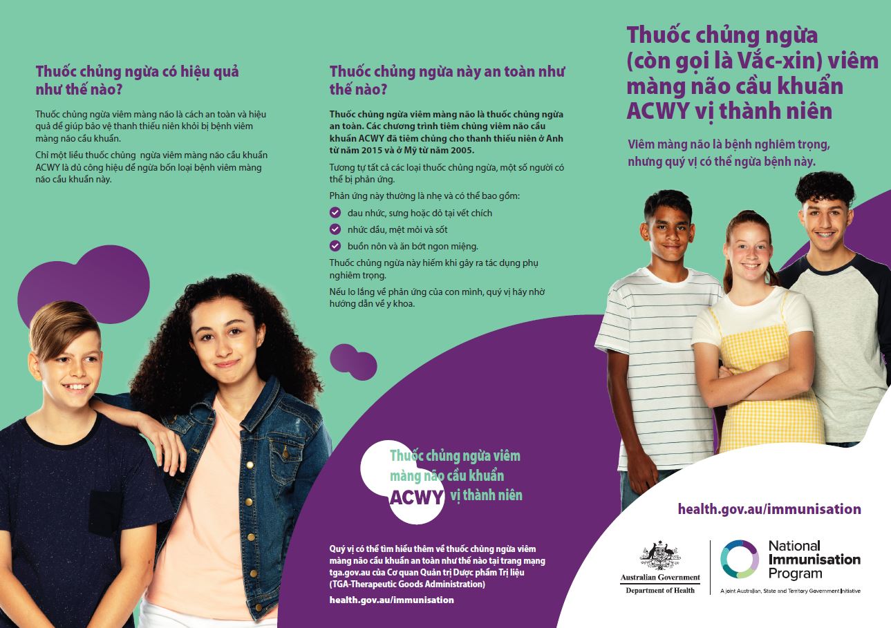 Adolescent meningococcal ACWY vaccine – brochure (Vietnamese)