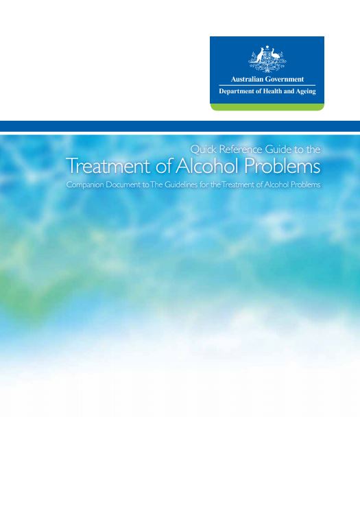 Cover image of the Quick Reference Guide to the Treatment of Alcohol Problems