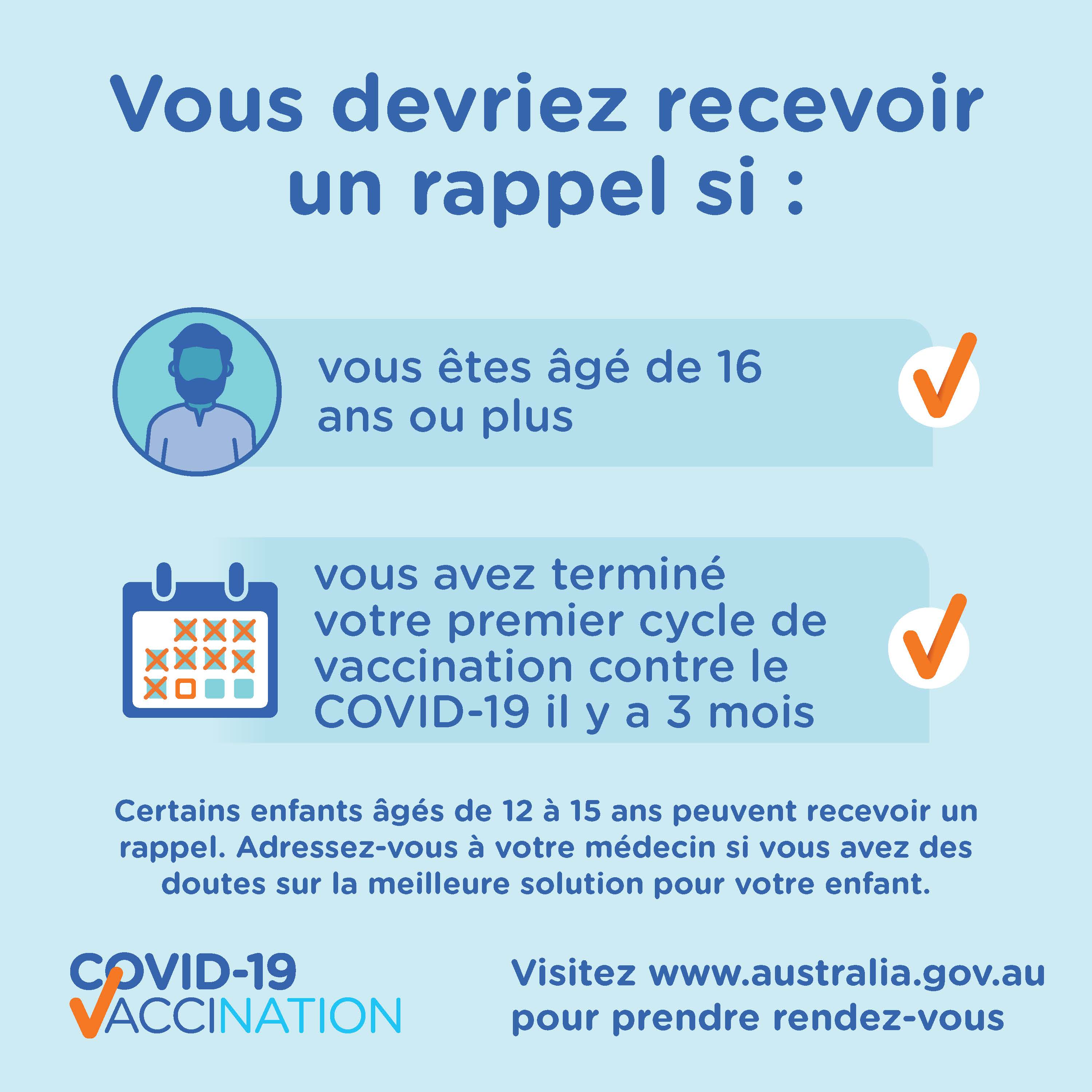 Quand doisje recevoir ma dose de rappel du vaccin contre le COVID19