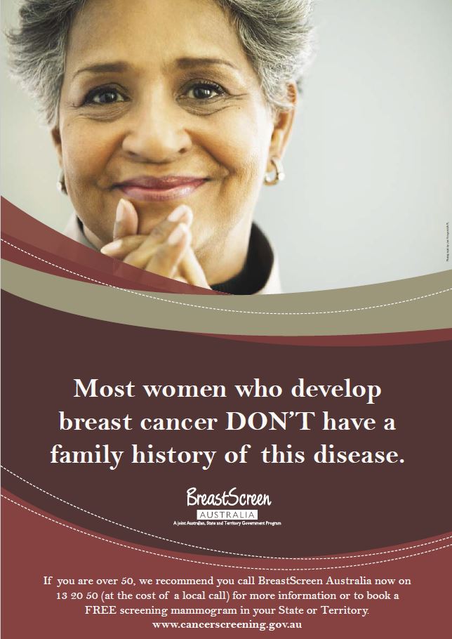 BreastScreen Australia A4 poster