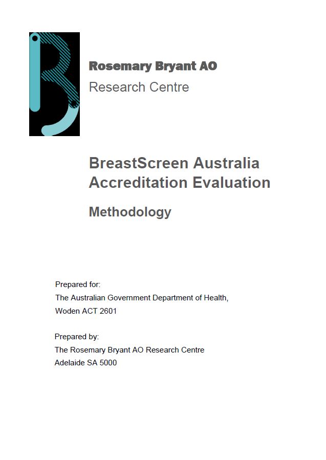 Cover image for BreastScreen Australia Accreditation Evaluation – Methodology.