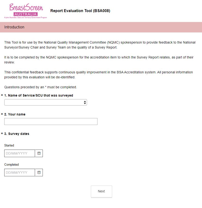 Image for BreastScreen Australia – Report evaluation tool