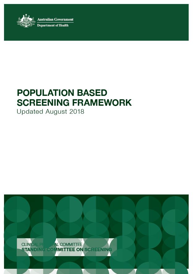 Cover image for Population based screening framework