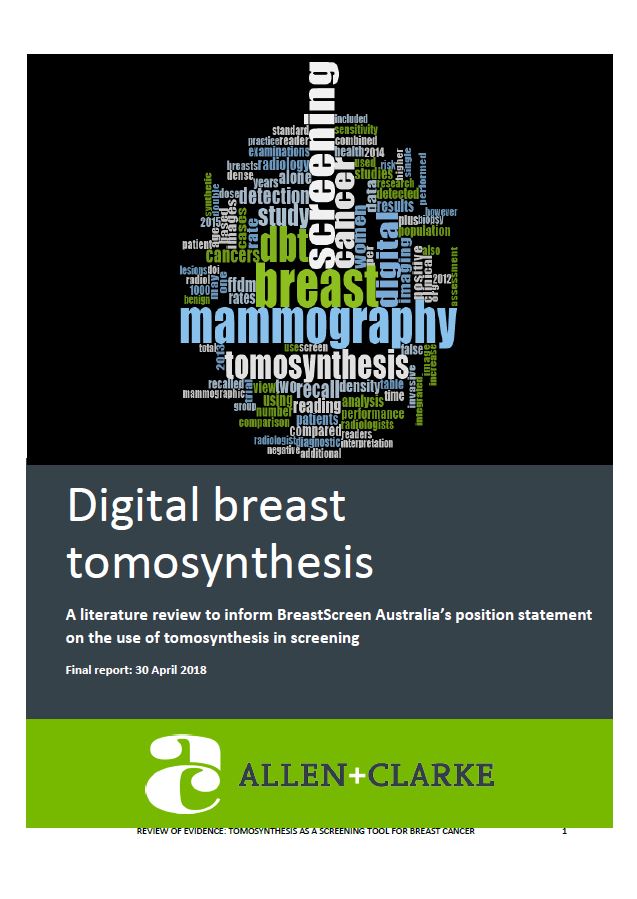 Cover image for Digital breast tomosynthesis literature review