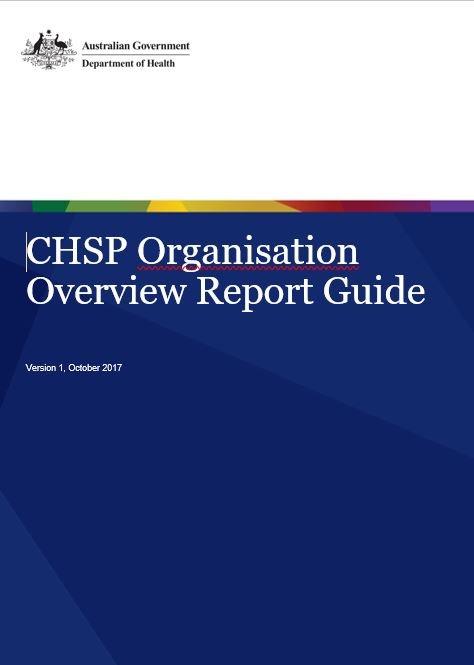 Cover image for CHSP organisation overview report guide