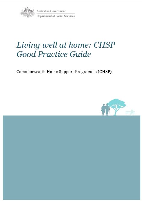Cover image for Living well at home - CHSP good practice guide