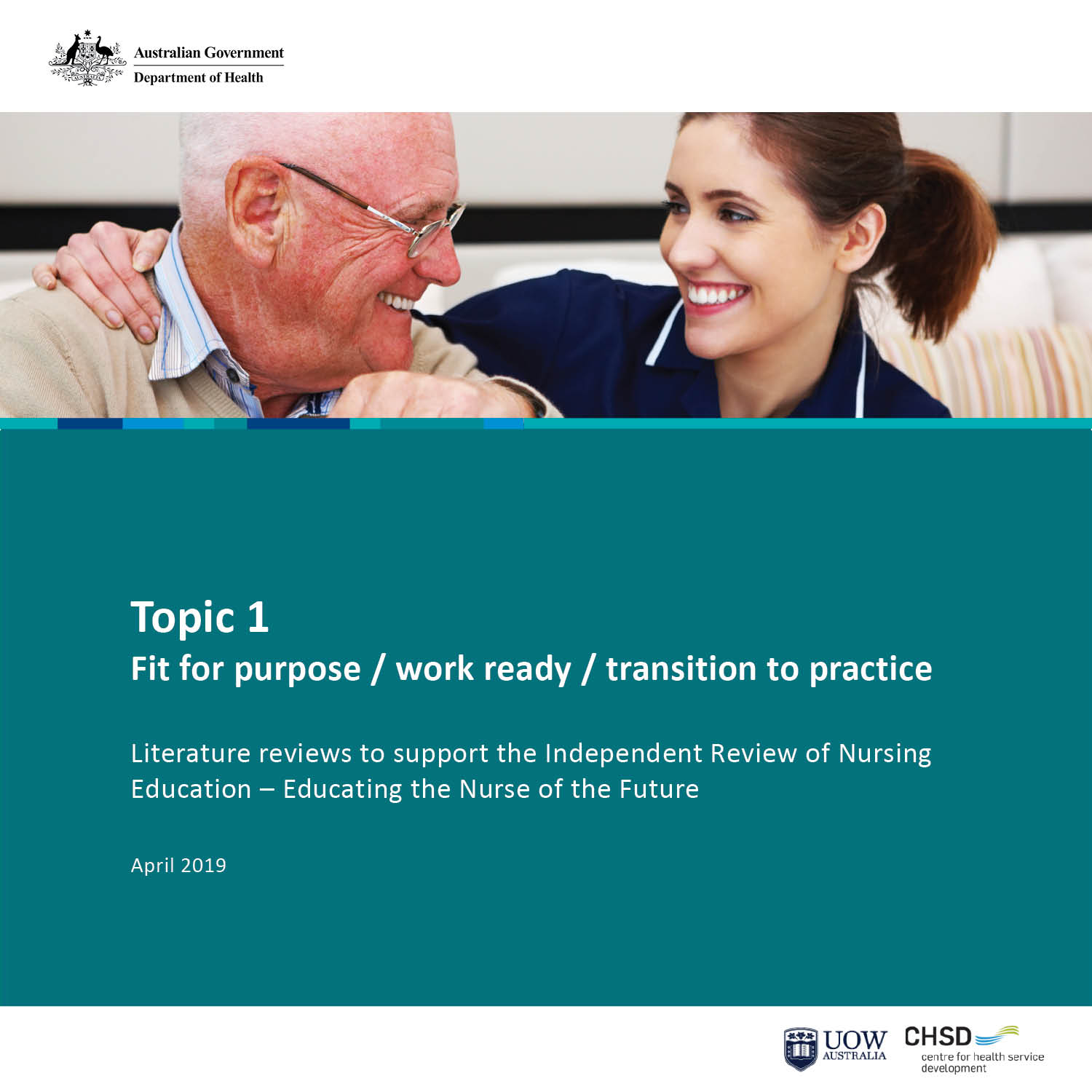 Topic 1 — Literature Review to Support the Independent Review of Nursing Education cover