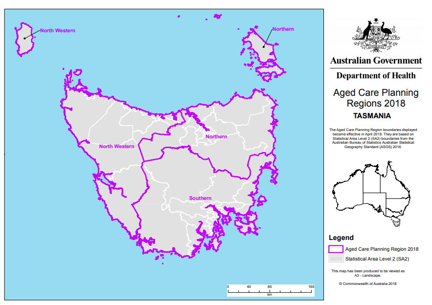 2018 TAS Aged Care Planning Regions cover