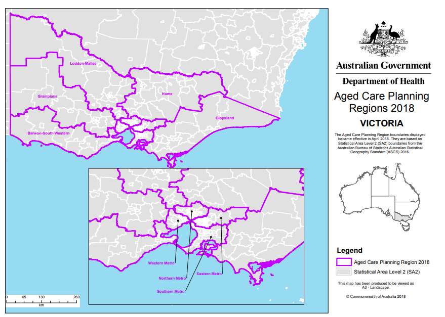 2018 VIC Aged Care Planning Regions cover