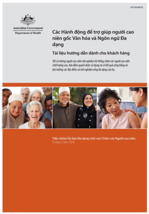 Cover image for Actions to support older CALD people: a guide for consumers Vietnamese