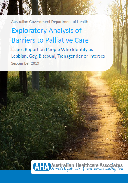  Issues Report on People who Identify as Lesbian, Gay, Bisexual, Transgender or Intersex cover