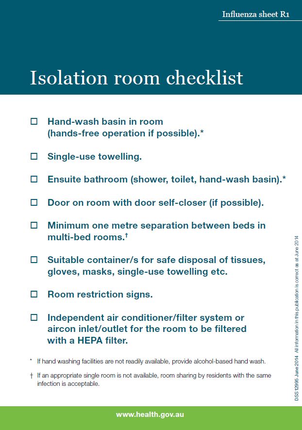 Information Sheets — Influenza Kit for Residential Aged Care cover image