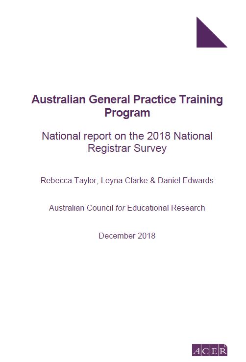 Cover image for the AGTP 2018 national registrar survey
