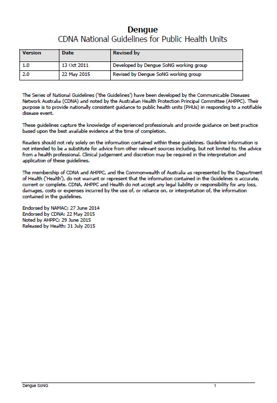 CDNA National Guidelines – Dengue