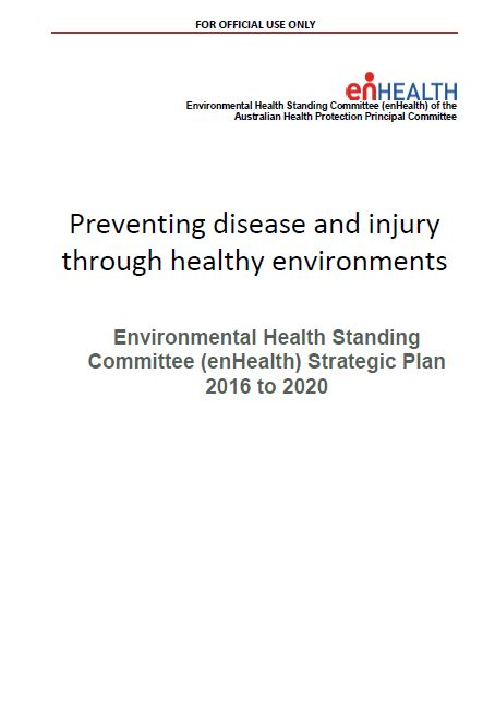 Cover image of enHealth strategic plan 2016 to 2020