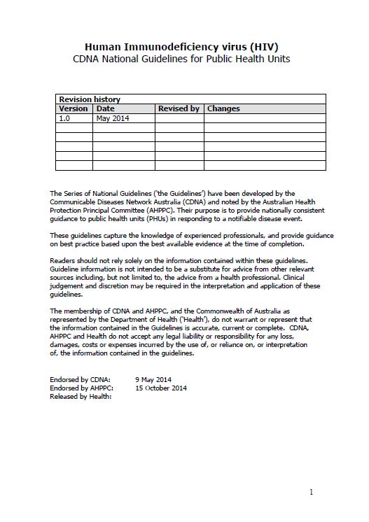 Cover image for CDNA National Guidelines – HIV