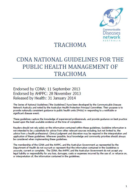 Cover image for CDNA Exposure Assessment Form – Trachoma