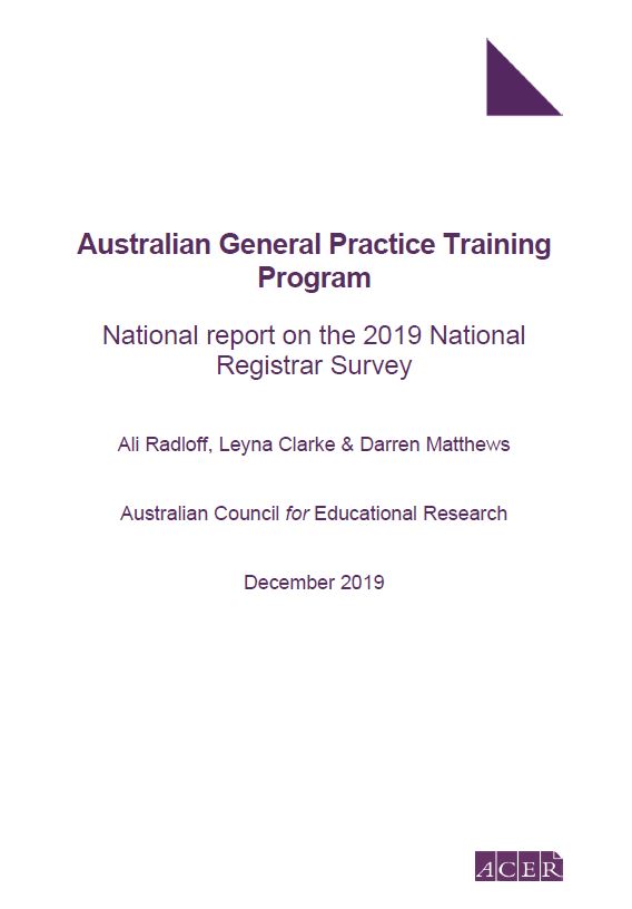 Cover image for AGPT Program National Report on the 2019 Registrar Satisfaction Survey