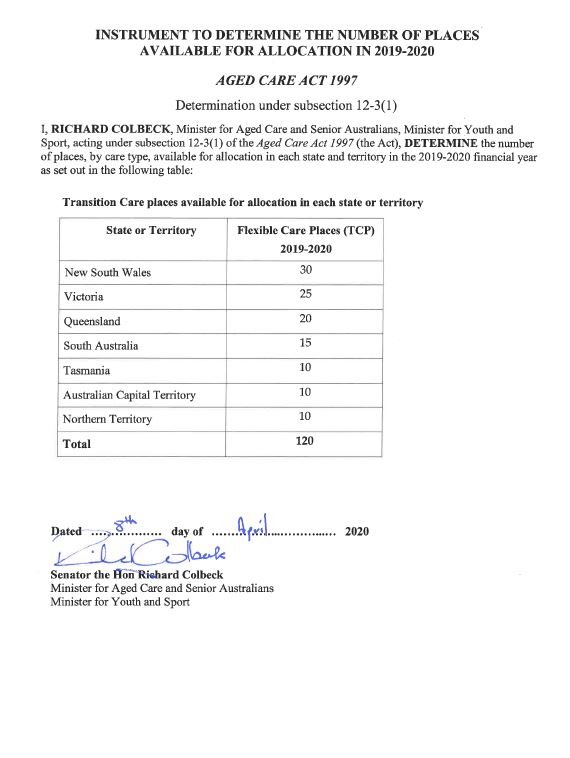 Cover image for Instrument to determine the number of places available for allocation in 2019–20