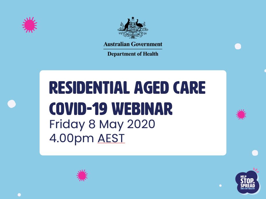 Cover slide for residential aged care webinar
