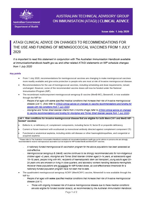 Meningococcal cover image