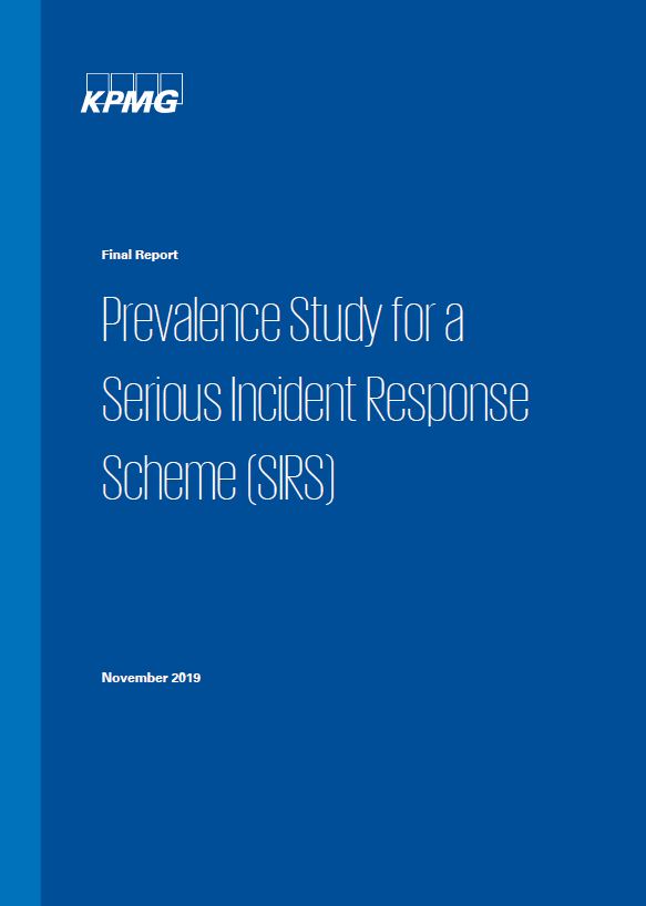 Prevalence Study for a Serious Incident Response Scheme (SIRS)