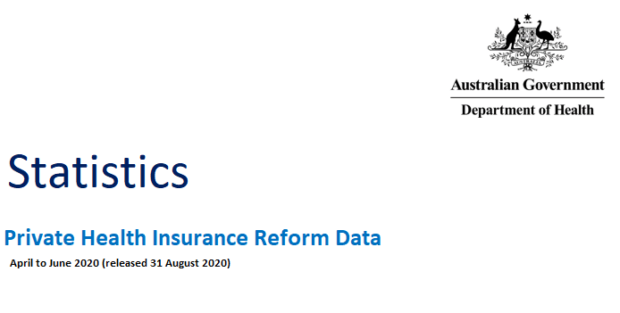 Statistics - Private health insurance reform data April to June 2020