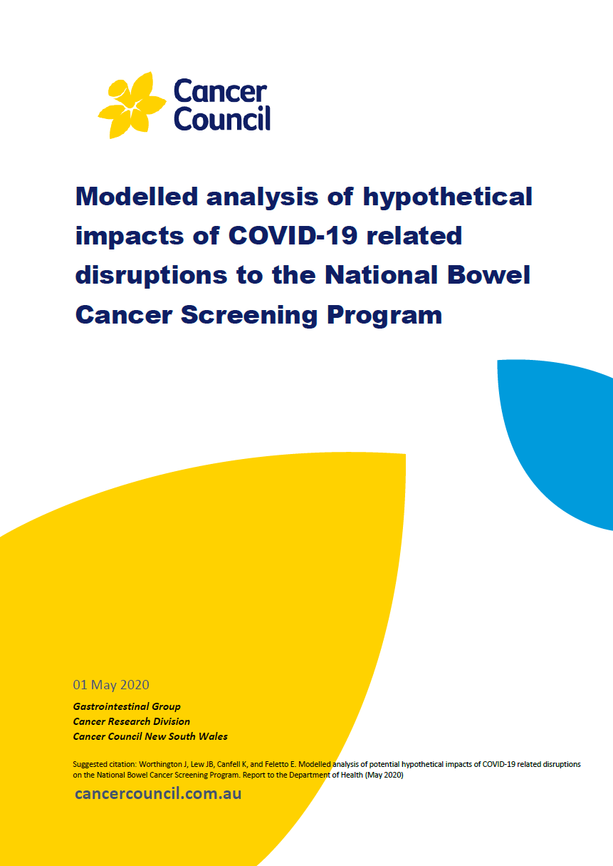 Modelled analysis of hypothetical impacts of COVID-19 related disruptions to the National Bowel Cancer Screening Program